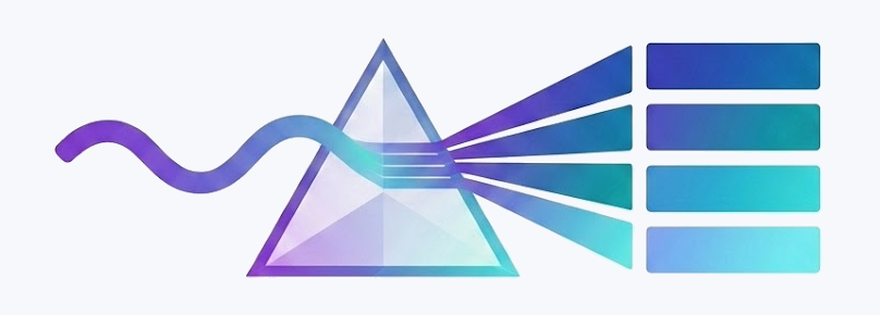 PrismPRD — a prism splitting a thought into an organized spectrum of requirements